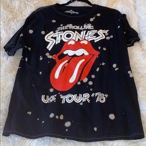 Bleached rolling stones t-shirt